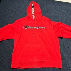 RED XL CHAMPION HOODIE! 9/10 Condition, only wore 3-4 times